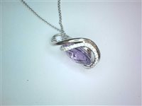 Necklace Donna Oro Woman Classici in White Gold Ametista 5.92 Ct DRP0436 - DRP0436